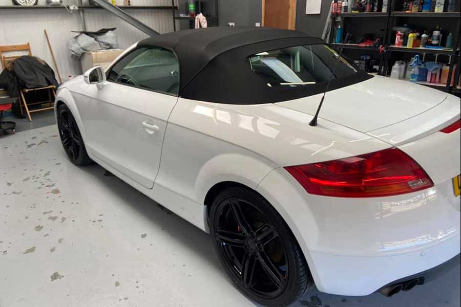  Audi TT Convertible in today for a full valet and hood clean and sealant